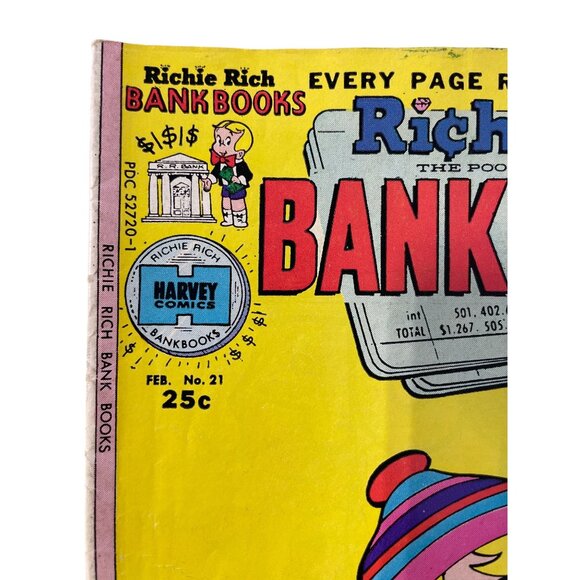 Harvey Comics Richie Rich Bank Books #21 Feb 1976 Vintage Humor Comic 25¢ - Picture 2 of 7
